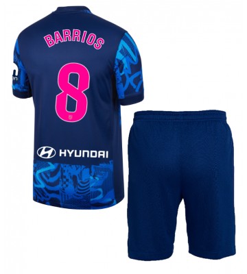 Atletico Madrid Pablo Barrios #8 Tercera Equipación Niños 2024-25 Manga Corta (+ Pantalones cortos)